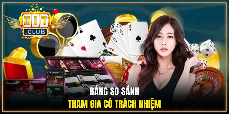 Chơi Có Trách Nhiệm - Quy Định Tại HITCLUB Cần Nắm Rõ 3 Bảng so sánh tham gia có trách nhiệm